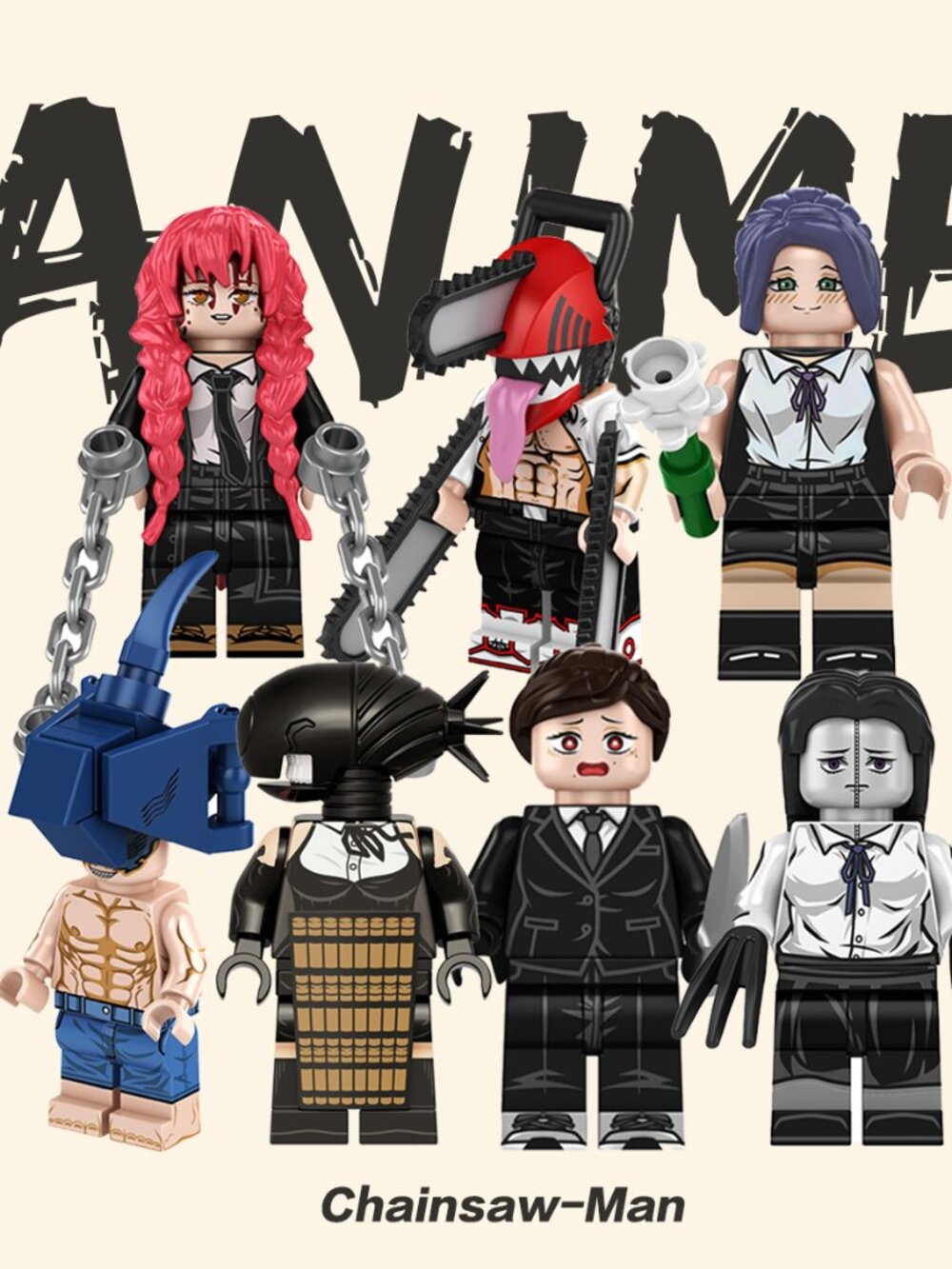 Chainsaw Man Denji Beam Bomb Custom Building Block Minfigures birthday gift